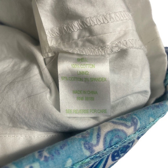 Lilly Pulitzer 00 Blue Print 100%‎ Cotton Skort - Picture 3 of 6